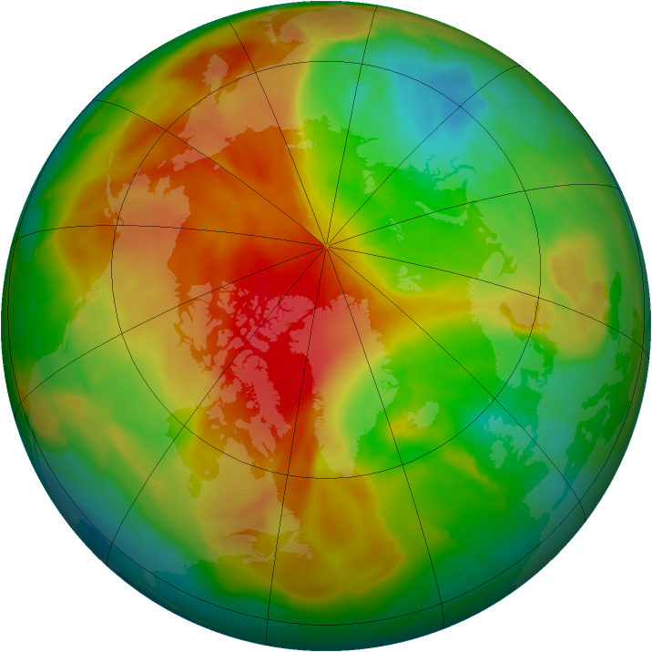 Arctic ozone map for 09 April 2011